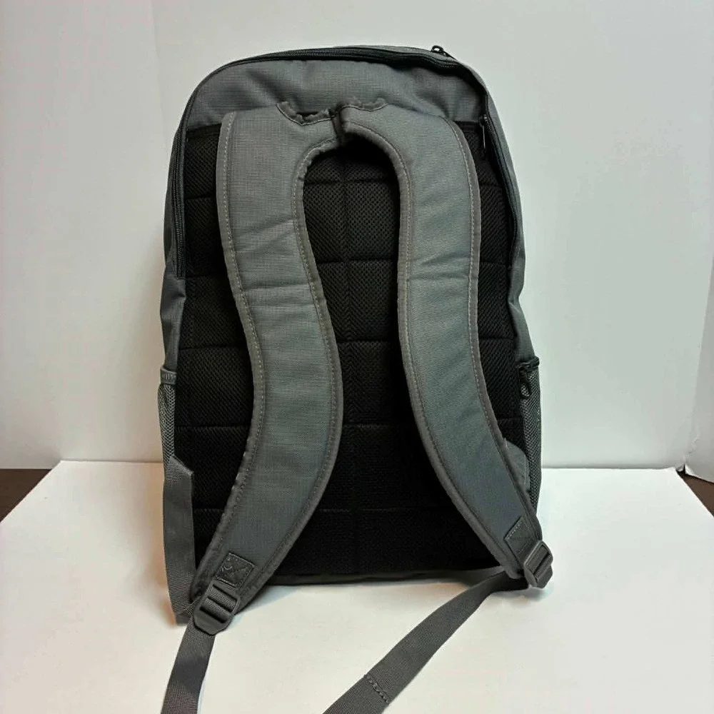 Nike Brasilia Training Backpack XL Gray 30L Swoosh Logo Gym Travel Bag